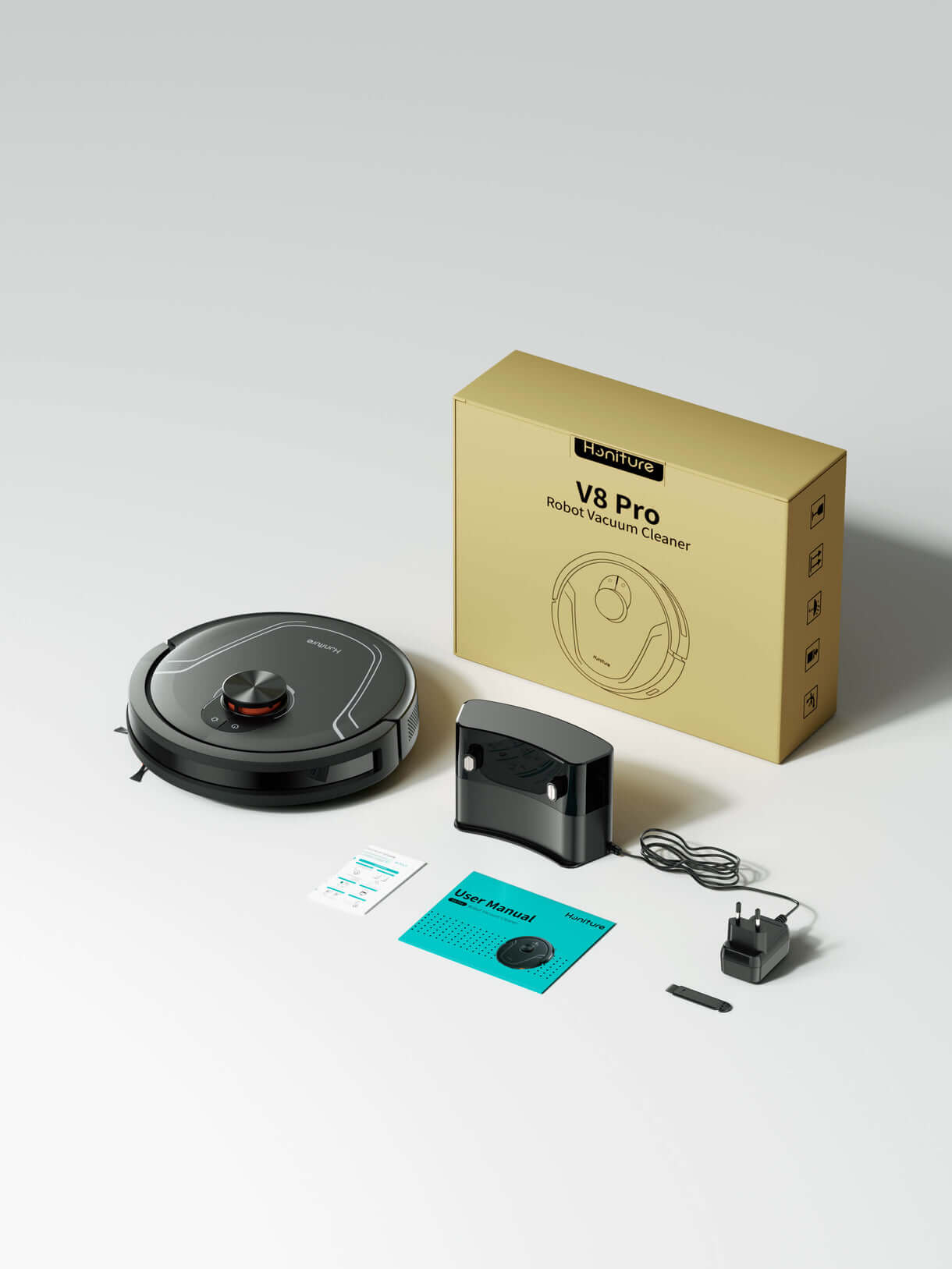 Honiture V8 Pro 5000Pa Hurricane Suctionn 5.0 LiDAR Navigation Robot Vacuum