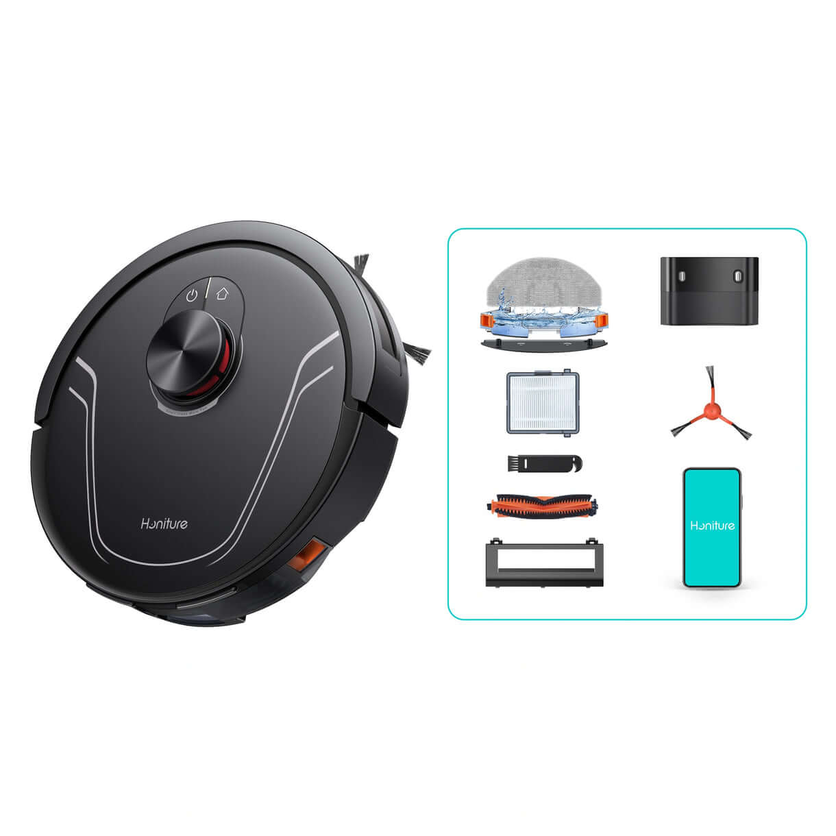 Honiture V8 Pro 5000Pa Hurricane Suctionn 5.0 LiDAR Navigation Robot Vacuum